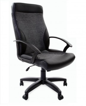 Кресло офисное BRABIX "Trust EX-535" (экокожа/черная/ткань серая) 531383 в Ревде - revda.ok-mebel.com | фото