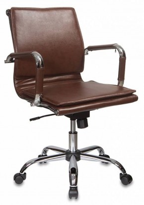 Кресло руководителя Бюрократ CH-993-LOW/BROWN коричневый в Ревде - revda.ok-mebel.com | фото