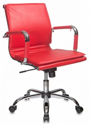 Кресло руководителя Бюрократ CH-993-LOW/RED красный в Ревде - revda.ok-mebel.com | фото