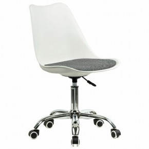 Кресло стул BRABIX "Eames MG-310 CH", хром, пластик белый, ткань серая, 532924 в Ревде - revda.ok-mebel.com | фото 2