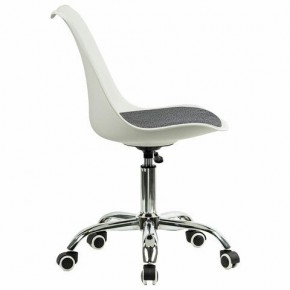 Кресло стул BRABIX "Eames MG-310 CH", хром, пластик белый, ткань серая, 532924 в Ревде - revda.ok-mebel.com | фото 3