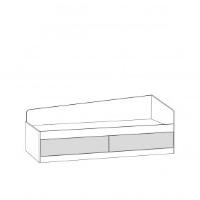 Кровать 11.21 Альфа (Солнечный Свет 0134 BS, Белый премиум) в Ревде - revda.ok-mebel.com | фото 2