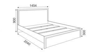 Кровать 1.4 М16 Стандарт с настилом Беатрис (Орех гепланкт) в Ревде - revda.ok-mebel.com | фото
