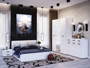 НЭНСИ NEW Кровать 1,4 м (Белый глянец холодный/Белый) в Ревде - revda.ok-mebel.com | фото 2