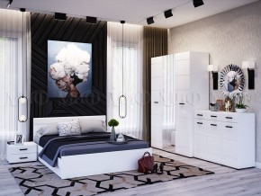 НЭНСИ NEW Кровать 1,4 м с ПМ (Белый глянец холодный/Белый) в Ревде - revda.ok-mebel.com | фото 2