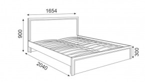 Кровать 1.6 М07 Стандарт с основанием Беатрис (Орех гепланкт) в Ревде - revda.ok-mebel.com | фото