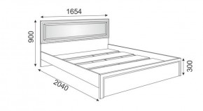 Кровать 1.6 М09 с мягкой спинкой и настилом Беатрис (Орех гепланкт) в Ревде - revda.ok-mebel.com | фото