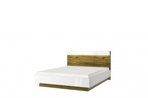 Кровать 160 с подъемником, TORINO, цвет белый/Дуб наварра в Ревде - revda.ok-mebel.com | фото 1