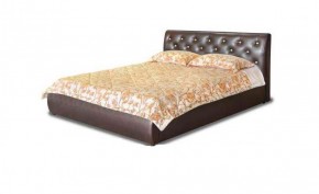 Кровать 1600 Флоренция в к/з "Классик 307 коричневый" (серия Норма) + основание + опоры в Ревде - revda.ok-mebel.com | фото
