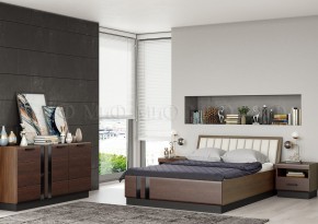 МАГНОЛИЯ Кровать 1600 с основанием и ПМ (Дерево/орех) в Ревде - revda.ok-mebel.com | фото 2