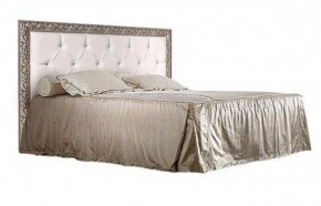 Кровать 2-х спальная(1,6 м)Тиффани Premium черная/серебро с мягким элементом со стразами с подъемным механизмом (ТФКР-2[3][7](П) в Ревде - revda.ok-mebel.com | фото