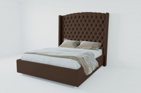 Кровать Берлин ЛЮКС с ПМ 2000 (экокожа коричневая) в Ревде - revda.ok-mebel.com | фото 2