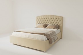 Кровать Берлин с ПМ 2000 (экокожа бежевая) в Ревде - revda.ok-mebel.com | фото 4