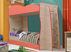 Кровать детская 2-х ярусная Юниор-1.1 (800*2000) ЛДСП в Ревде - revda.ok-mebel.com | фото