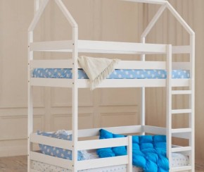 Кровать-домик двухъярусная 80*190 Белый в Ревде - revda.ok-mebel.com | фото 6