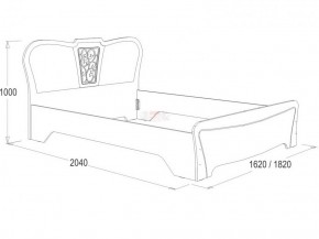 Кровать двойная 1600 Ольга-12 МДФ без основания в Ревде - revda.ok-mebel.com | фото 2