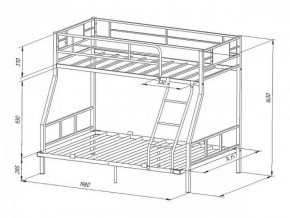 Кровать двухъярусная "Гранада-1 140" Серый в Ревде - revda.ok-mebel.com | фото 2