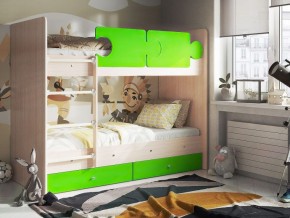 Кровать двухъярусная "Тетрис" (щиты) с бортиками + ящики в Ревде - revda.ok-mebel.com | фото 1