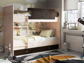 Кровать двухъярусная "Тетрис" (щиты) с бортиками + ящики в Ревде - revda.ok-mebel.com | фото 3