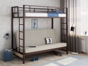 Кровать двухъярусная с диваном "Мадлен" (Коричневый/Бежевый) в Ревде - revda.ok-mebel.com | фото