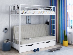 Кровать двухъярусная с диваном "Мадлен-ЯЯ" с ящиками в Ревде - revda.ok-mebel.com | фото