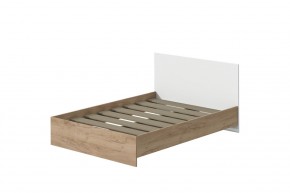 Кровать Эконом 900 (Дуб крафт золотой/Белый текстурный) в Ревде - revda.ok-mebel.com | фото