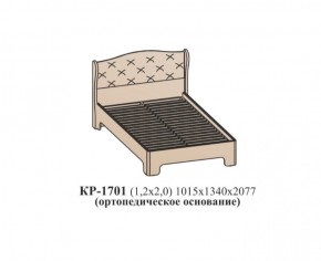 Кровать ЭЙМИ КР-1701 Венге/патина серебро (1200х2000) в Ревде - revda.ok-mebel.com | фото