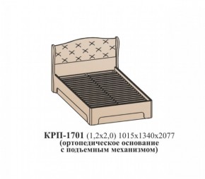 Кровать ЭЙМИ с подъемным механизмом КРП-1701 Бодега белая/патина серебро (1200х2000) в Ревде - revda.ok-mebel.com | фото