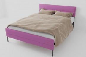 Кровать Горизонт Мини с ортопедическим основанием 800 (велюр розовый) в Ревде - revda.ok-mebel.com | фото