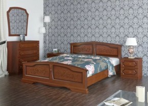 ЕЛЕНА Кровать из массива 1800 (Орех) в Ревде - revda.ok-mebel.com | фото 2