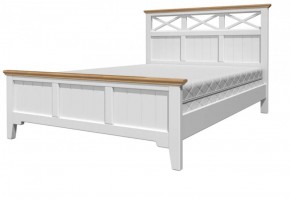 ГРАЦИЯ-5 Кровать из массива 1600 (Белый Античный/Сосна) в Ревде - revda.ok-mebel.com | фото