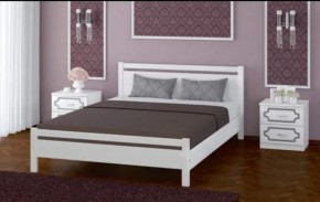 ВЕРОНИКА-1 Кровать из массива 1200 (Белый античный) в Ревде - revda.ok-mebel.com | фото