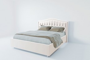 Кровать Калининград с ПМ 1400 (экокожа белая) в Ревде - revda.ok-mebel.com | фото 2