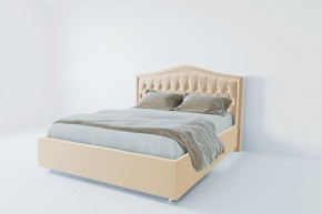 Кровать Калининград с ПМ 800 (экокожа бежевая) в Ревде - revda.ok-mebel.com | фото 2