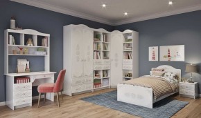 KI-KI КРД900.1 Кровать 900 (белый/белое дерево) в Ревде - revda.ok-mebel.com | фото 2