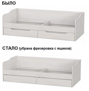 Кровать КР 1 Серия 2 + основание ДСП Лайт 0.9х2.0 (Ясень Анкор светлый) в Ревде - revda.ok-mebel.com | фото 2