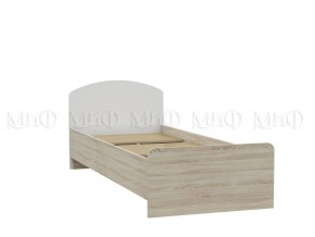 МАРТИНА Кровать 800 с настилом ЛДСП (Белый глянец/дуб сонома) в Ревде - revda.ok-mebel.com | фото