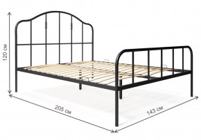 Кровать Милена 140х200 черная в Ревде - revda.ok-mebel.com | фото