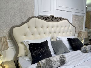 Кровать Мокко 1600 с мягким изголовьем + основание (серый камень) в Ревде - revda.ok-mebel.com | фото 2