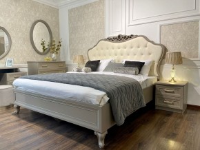 Кровать Мокко 1600 с мягким изголовьем + основание (серый камень) в Ревде - revda.ok-mebel.com | фото 3