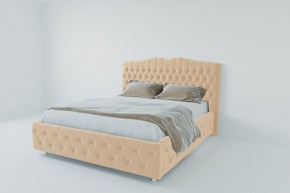 Кровать Нягань с ПМ 2000 (экокожа бежевая) в Ревде - revda.ok-mebel.com | фото 2