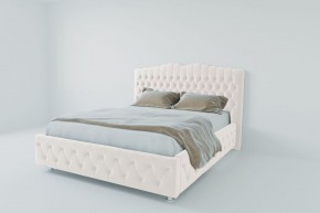 Кровать Нягань с ПМ 2000 (экокожа белая) в Ревде - revda.ok-mebel.com | фото 2