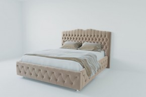 Кровать Нягань с ПМ 800 (велюр светло-серый) в Ревде - revda.ok-mebel.com | фото 2