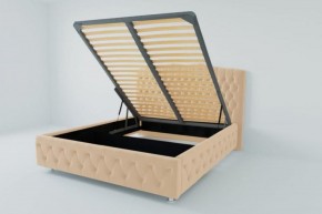 Кровать Нягань с ПМ 900 (экокожа бежевая) в Ревде - revda.ok-mebel.com | фото 2