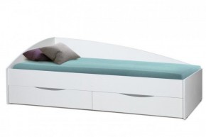 Кровать одинарная "Фея - 3" асимметричная 1900х800 (белая) в Ревде - revda.ok-mebel.com | фото