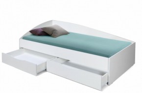 Кровать одинарная "Фея - 3" асимметричная 2000х900 (белая) в Ревде - revda.ok-mebel.com | фото 2