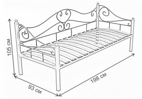 Кровать односпальная Венеция в Ревде - revda.ok-mebel.com | фото 3