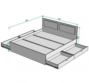 Кровать Ольга L36 (1800) 4 ящика в Ревде - revda.ok-mebel.com | фото 2