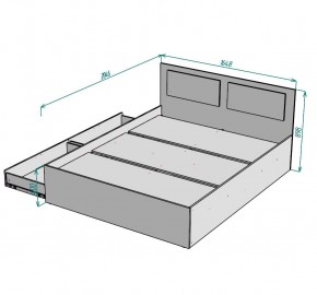 Кровать Ольга L40 (1600) 2 ящика в Ревде - revda.ok-mebel.com | фото 2