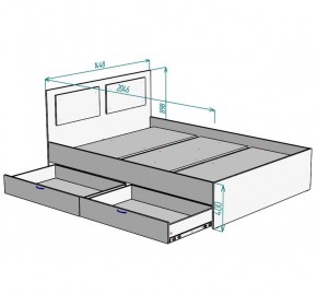 Кровать Ольга L42 (1400) 2 ящика в Ревде - revda.ok-mebel.com | фото 5